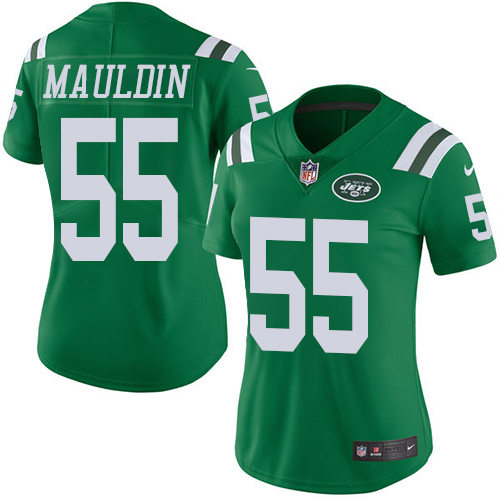 Women's Limited Lorenzo Mauldin Nike Jersey Green - #55 Rush NFL New York Jets